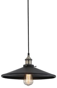 ΚΑΜΠΑΝΑ ΜΕΤΑΛΛΙΚΗ ΜΑΥΡΗ Φ36CM 1ΧE27 HIPPOLYTE ACA KS1288P361BK