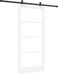 vidaXL Συρόμενη Πόρτα ORKDAL Λευκό και Μαύρο 93 x 202 cm