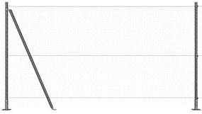 vidaXL Στύλος Περιφράξεων Γκρι 25 x 1,2 μ (25 mm δίχτυ) Ατσάλι