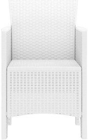 vidaXL Καρέκλα Κήπου 4 pcs Λευκό 53 x 49 x 85 εκ. PP
