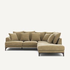 Γωνιακός καναπές από βελούδο stonewashed, ARMENTO