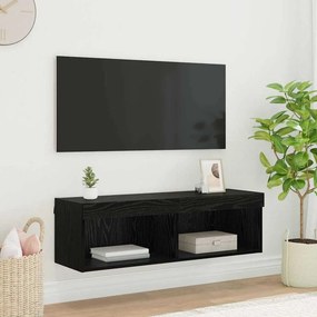 vidaXL Ντουλάπι Τηλεόρασης Τοίχου 100 x 30 x 30 cm Μαύρη Οξυά