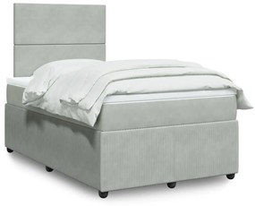 ΚΡΕΒΑΤΙ BOXSPRING ΜΕ ΣΤΡΩΜΑ ΑΝΟΙΧΤΟ ΓΚΡΙ 120X190 ΕΚ. ΒΕΛΟΥΔΙΝΟ 3292280