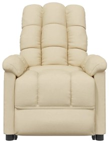 vidaXL Πολυθρόνα Μασάζ Ηλεκτρική Κρεμ Υφασμάτινη