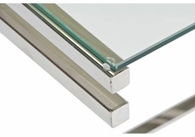 Τραπεζάκι Καφέ DKD Home Decor Κρυστάλλινο Ανοξείδωτο ατσάλι (120 x 60 x 45 cm)