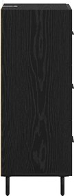 vidaXL Πλαϊνό γραφείο Μαύρη δρυς 34 x 34.5 x 90 εκ Επεξεργασμένο ξύλο