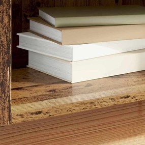 vidaXL Ντουλάπι δίσκων βινυλίου Παλιό Ξύλο 121 x 38 x 48 cm