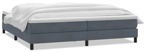 ΚΡΕΒΑΤΙ BOXSPRING ΜΕ ΣΤΡΩΜΑ ΣΚΟΥΡΟ ΓΚΡΙ 200X210 ΕΚ. ΒΕΛΟΥΔΙΝΟ 3315940