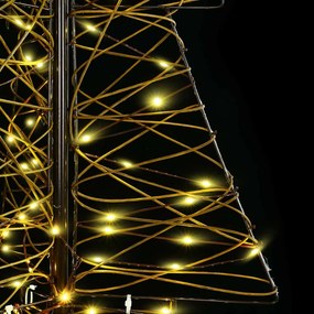 vidaXL Χριστουγεννιάτικο Δέντρο 160 LED Θερμό λευκό 150 cm Ρατάν