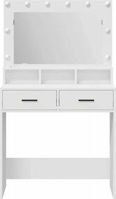 vidaXL Τραπέζι περιποίησης Λευκό 79 x 41 x 135 εκ. Επεξεργασμένο ξύλο