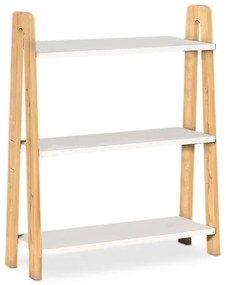 Βιβλιοθήκη Como Megapap από μελαμίνη λευκό - oak 63x22x80εκ. GP022-0043-GP022-0043-Καφέ GP022-0043
