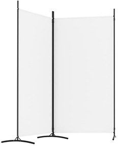 Διαχωριστικό Δωματίου με 2 Πάνελ Λευκό 175 x 180 εκ. από Ύφασμα - Λευκό