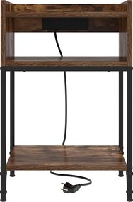 vidaXL Κομοδίνο 2 τεμ. Καπνιστό Δρύς 40 x 40 x 61 εκ