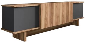 Έπιπλο τηλεόρασης Aramos σε ανθρακί-oak απόχρωση 180x33x50εκ Υλικό: PARTICLEBOARD 197-000318