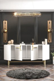 Κονσόλα με πόδια και ντουλάπια 150x35x48 cm