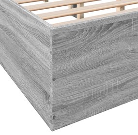 vidaXL Πλαίσιο Κρεβατιού Γκρι Sonoma 140x200 εκ. Επεξεργασμένο Ξύλο
