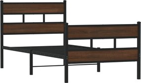 vidaXL Σκελετός Κρεβατιού Χωρίς Στρώμα με Κεφαλάρι και Ποδαρικό