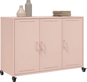 vidaXL Ντουλάπι Ροζ 100,5x39x72 εκ. από Χάλυβα