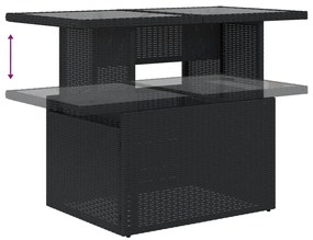 vidaXL Σαλόνι Κήπου Σετ 10 Τεμαχίων Μαύρο Συνθετικό Ρατάν με Μαξιλάρια