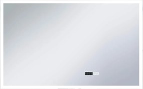 vidaXL Καθρέφτης Μπάνιου με LED/Αισθητήρα Αφής και Οθόνη Ώρας 100x60εκ