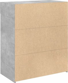 vidaXL Ντουλάπι Γκρι Σκυροδέματος 80x42,5x93 εκ. Επεξεργασμένο Ξύλο