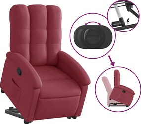vidaXL Πολυθρόνα Ανακλινόμενη με Ανύψωση Μπορντό Υφασμάτινη