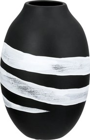 Βάζο Στρογγυλό Κεραμικό Μαύρο D14X21Cm D14X21Cm