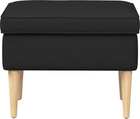 vidaXL Πολυθρόνα Ποδιών Μαύρο 55 x 35 x 41 εκ Πολυεστέρας