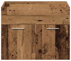 vidaXL Σετ Άλλο Καφέ, Λευκό 60 x 38.5 x 46 cm Στερεό ξύλο, Κεραμικό