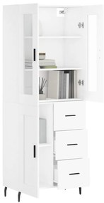 vidaXL Ντουλάπι Λευκό 69,5x34x180 εκ. από Επεξεργασμένο Ξύλο