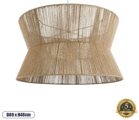 Boho Κρεμαστό Φωτιστικό Οροφής Μονόφωτο 02205 GloboStar-2205-Μπεζ 02205