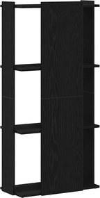 vidaXL Βιβλιοθήκη 3 Επιπέδων Μαύρη 60x30x120 εκ. Επεξεργασμένο Ξύλο