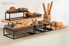 ΚΑΛΑΘΙ SYNTH. RATTAN GN1/3 ΓΚΡΙ 32,5Χ17,5Χ6,5ΕΚ (smA)