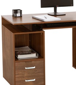 Γραφείο υπολογιστή Liberion pakoworld καρυδί 120x55x76εκ (1 τεμάχια)