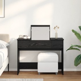 vidaXL Τουαλέτα με Καθρέφτη Μαύρη Κερασιά 100x45x76 εκ.
