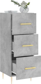 vidaXL Ντουλάπι Γκρι Σκυροδέματος 34,5x34x90 εκ. Επεξεργασμένο Ξύλο