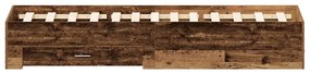 vidaXL Κρεβάτι με Συρτάρια Παλαιό ξύλο 120 x 200 cm Επεξεργασμένο ξύλο