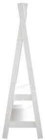 vidaXL Κρεμάστρα Ρούχων Λευκή 100x45,5x150 εκ. από Μασίφ Ξύλο Πεύκου