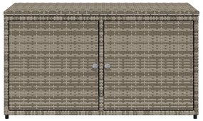 vidaXL Ντουλάπι Αποθήκευσης Κήπου Γκρι 110x55,5x60,5 εκ. Συνθ. Ρατάν