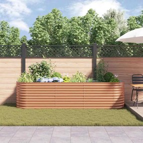 vidaXL Ανεβασμένο Κρεβάτι Καφέ 320 x 80 x 81 cm Ατσάλι