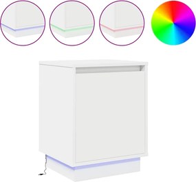 vidaXL Κομοδίνο Λευκό 39 x 34,5 x 50 εκ. Επεξεργασμένο ξύλο