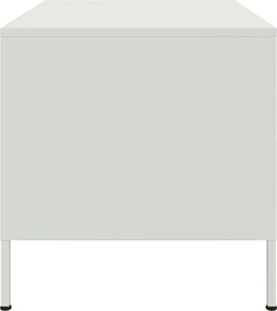 vidaXL Τραπεζάκι Σαλονιού Λευκό 68x50x50,5 εκ. από Ατσάλι