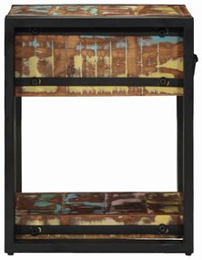 vidaXL Κομοδίνο Πολύχρωμο 40 x 40 x 50 cm Μασίφ ανακυκλωμένο ξύλο