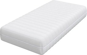 vidaXL Στρώμα Λευκός 70 x 140 cm Τσέπες ελατηρίων