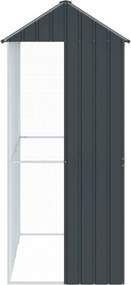 vidaXL Κλουβί Πουλιών Ανθρακί 215 x 110 x 247 εκ.