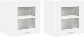 vidaXL Κρεμαστό ντουλάπι με αποθήκευση 2 pcs Λευκό 40 x 31 x 40 εκ.