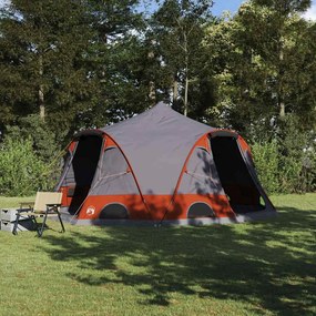 vidaXL Σκηνή Dome 4 Ατόμων 4 ατόμων Γκρι και Πορτοκαλί