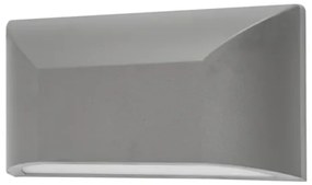 Απλίκα Φωτιστικό Τοίχου IP65 LED 6W 3000K Ορθογώνιο SLIM ACA-SLIM22-Γκρι SLIM22