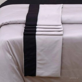 Σεντόνια Υπέρδιπλα (Σετ) Anna Riska Luxury Bicolour Grey/Black