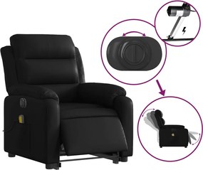 vidaXL Πολυθρόνα Μασάζ Ηλεκ Ανακλινόμενη με Ανύψωση Συνθετικό Δέρμα